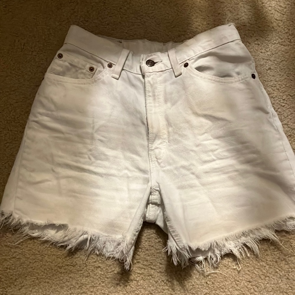 Levi’s White Shorts